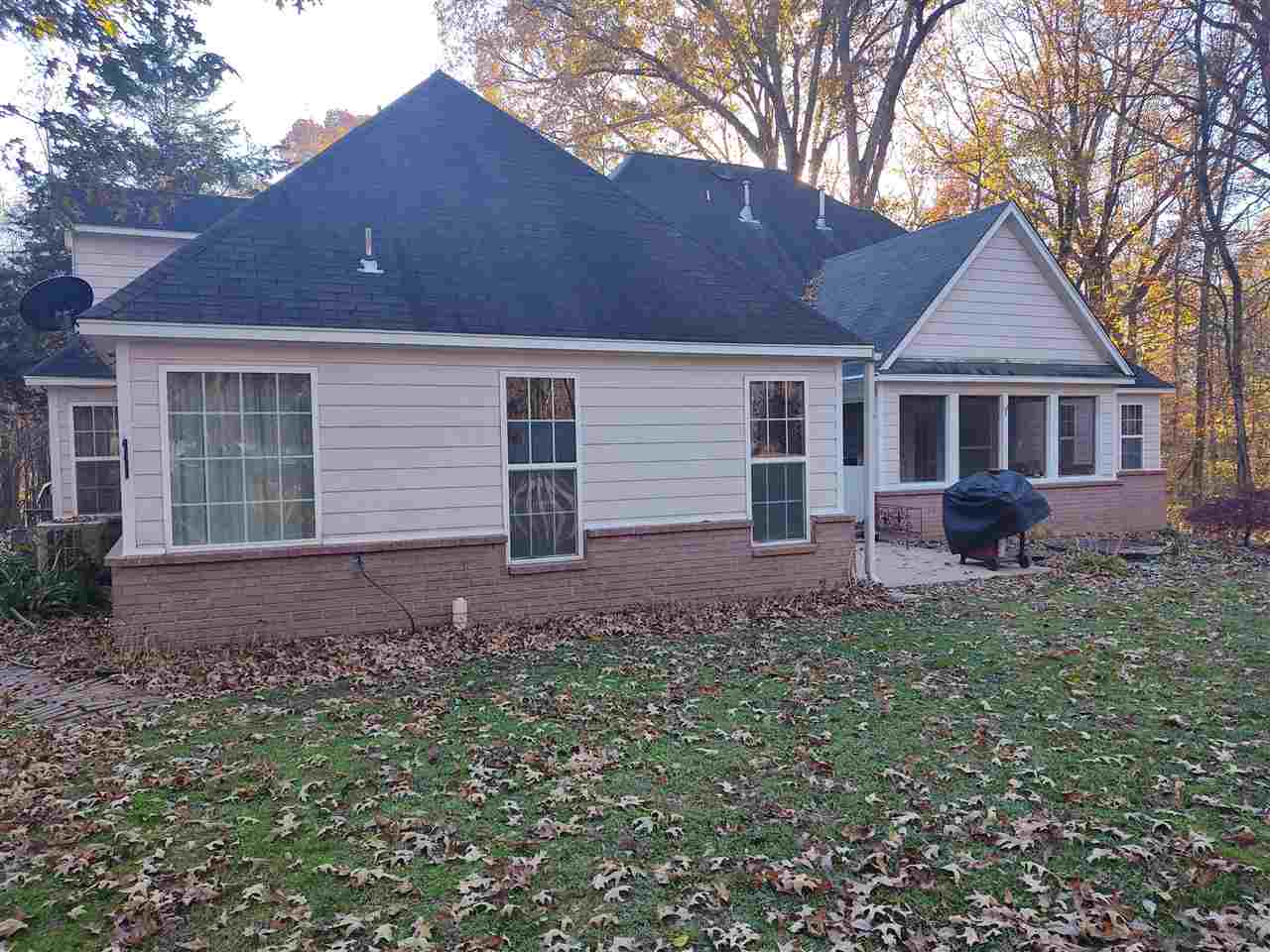 Rear view of the home