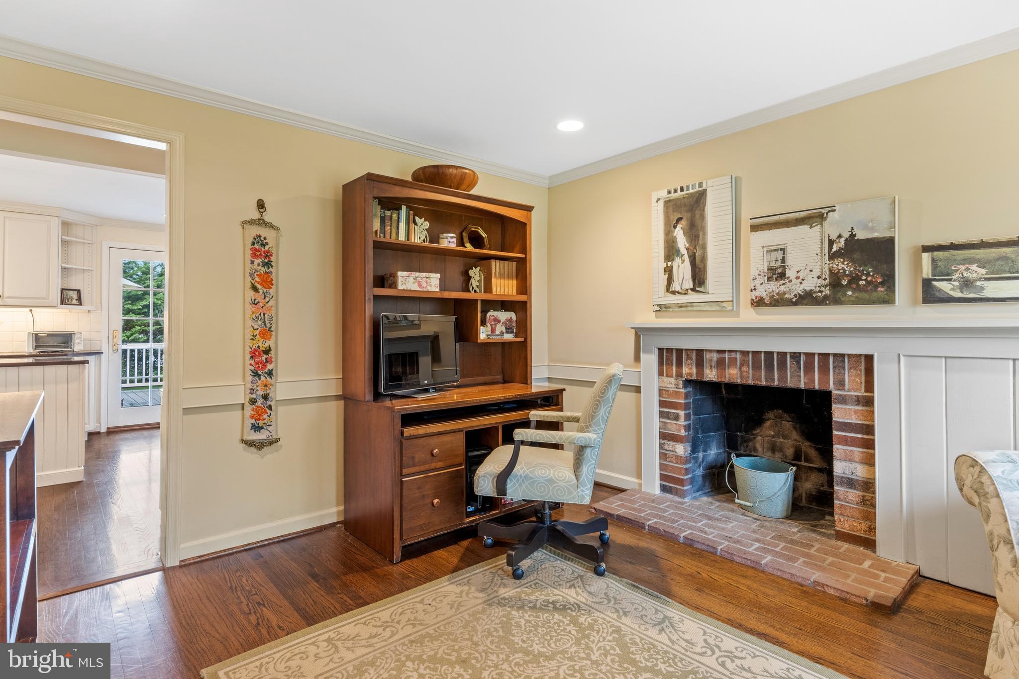 392 Yorkshire Road Bryn Mawr, PA 19010 - Photo 15 of 35 Office/Den has wood-burning fireplace