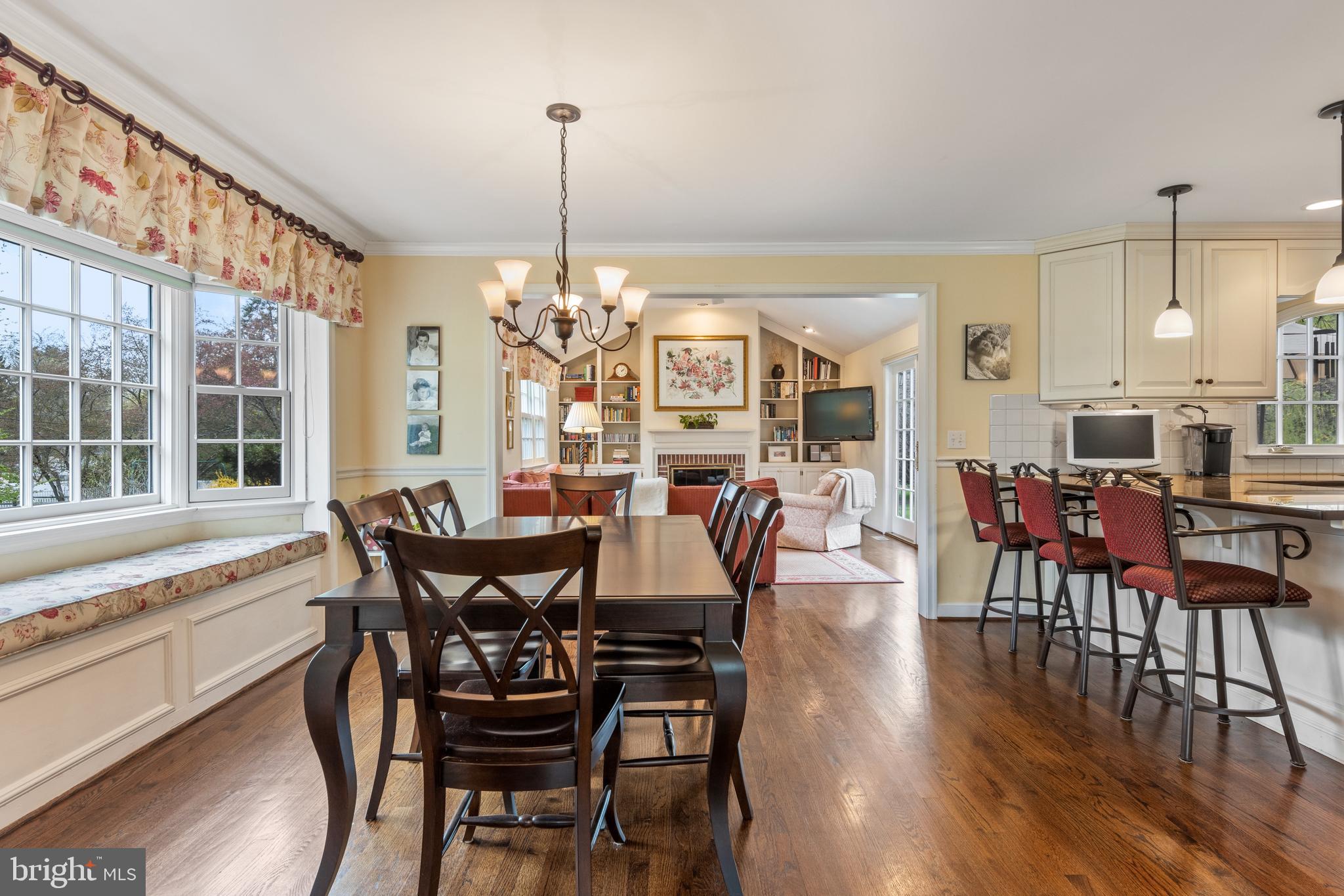 392 Yorkshire Road Bryn Mawr, PA 19010 - Photo 9 of 35 Dining Room opens to Family Room & Kitchen
