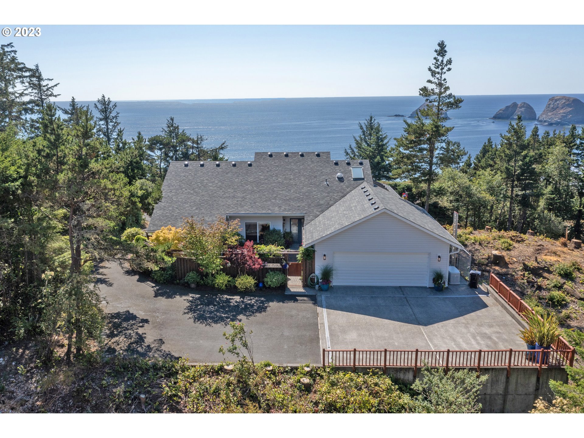 a aerial view of a house