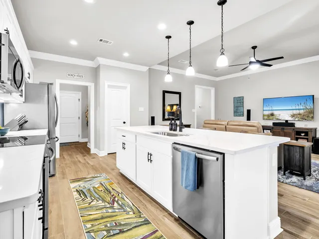 a bathroom with a double vanity sink and mirror
