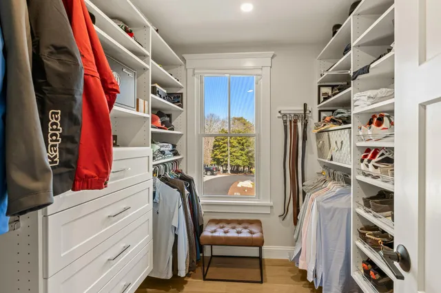 an aerial view of house with beach