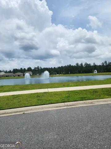 a view of a lake and a houses