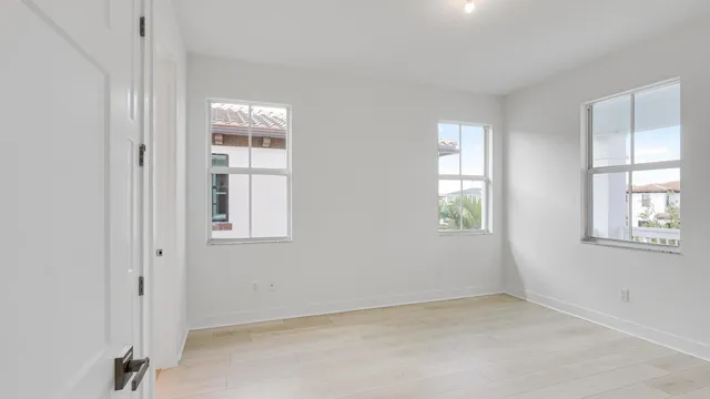 an empty room with a window