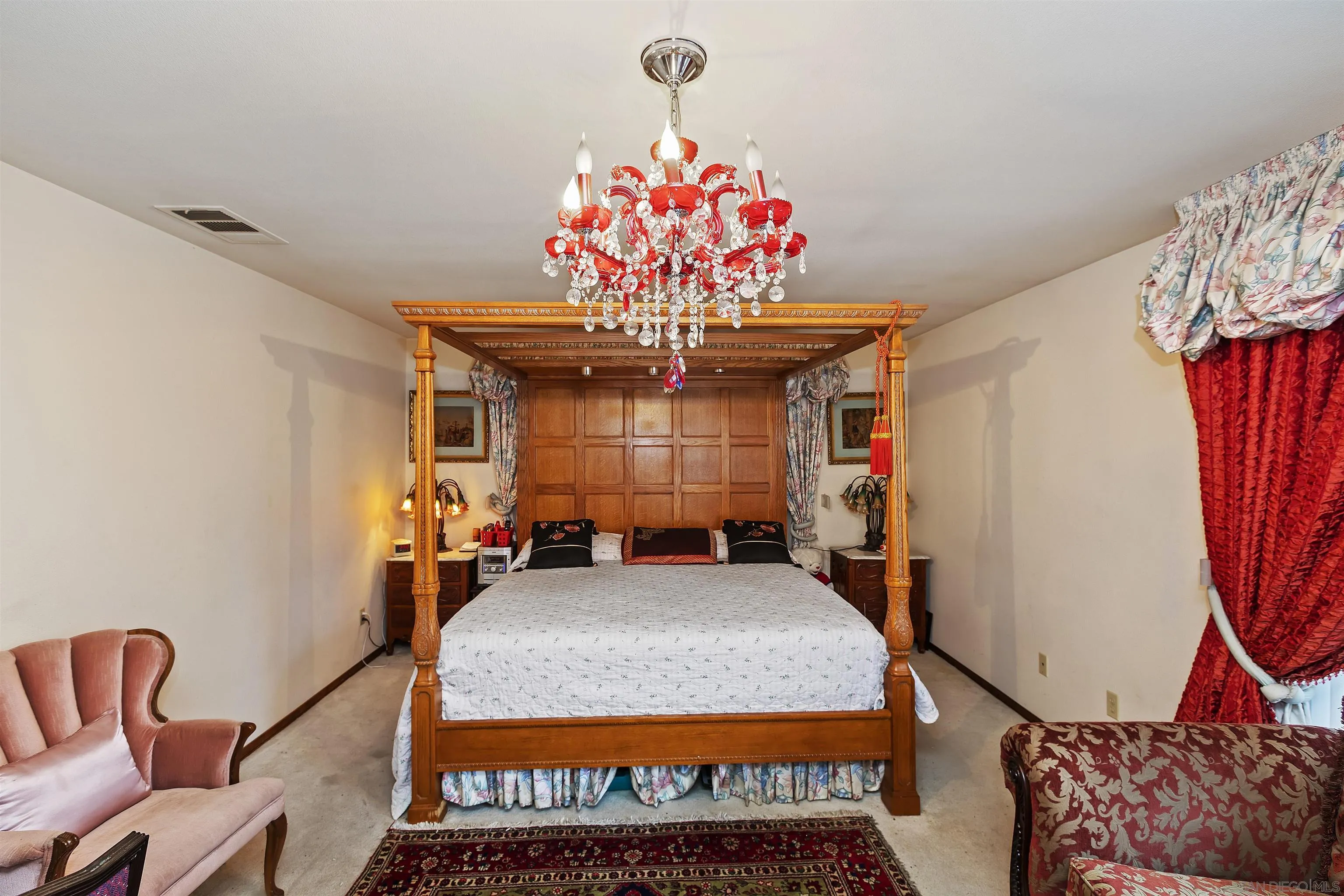 2109 Old Bridge Road Riverside, CA 92506 - Photo 37 of 57 a bed room with furniture and a chandelier