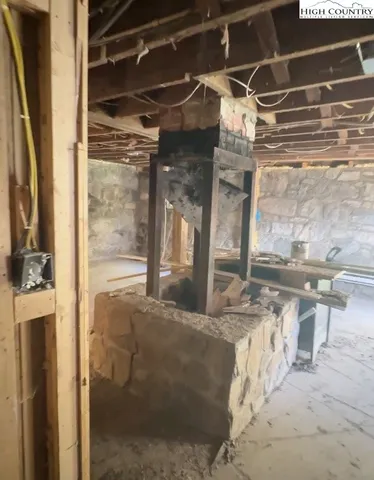 a view of store room with wooden floor