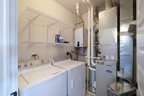 a room with storage and utility