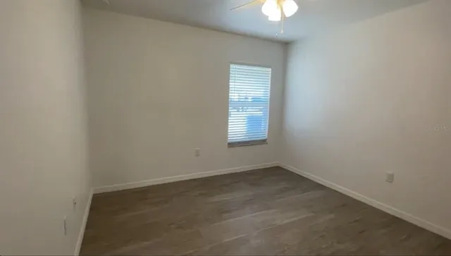 an empty room with a window