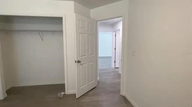 an empty room with a window