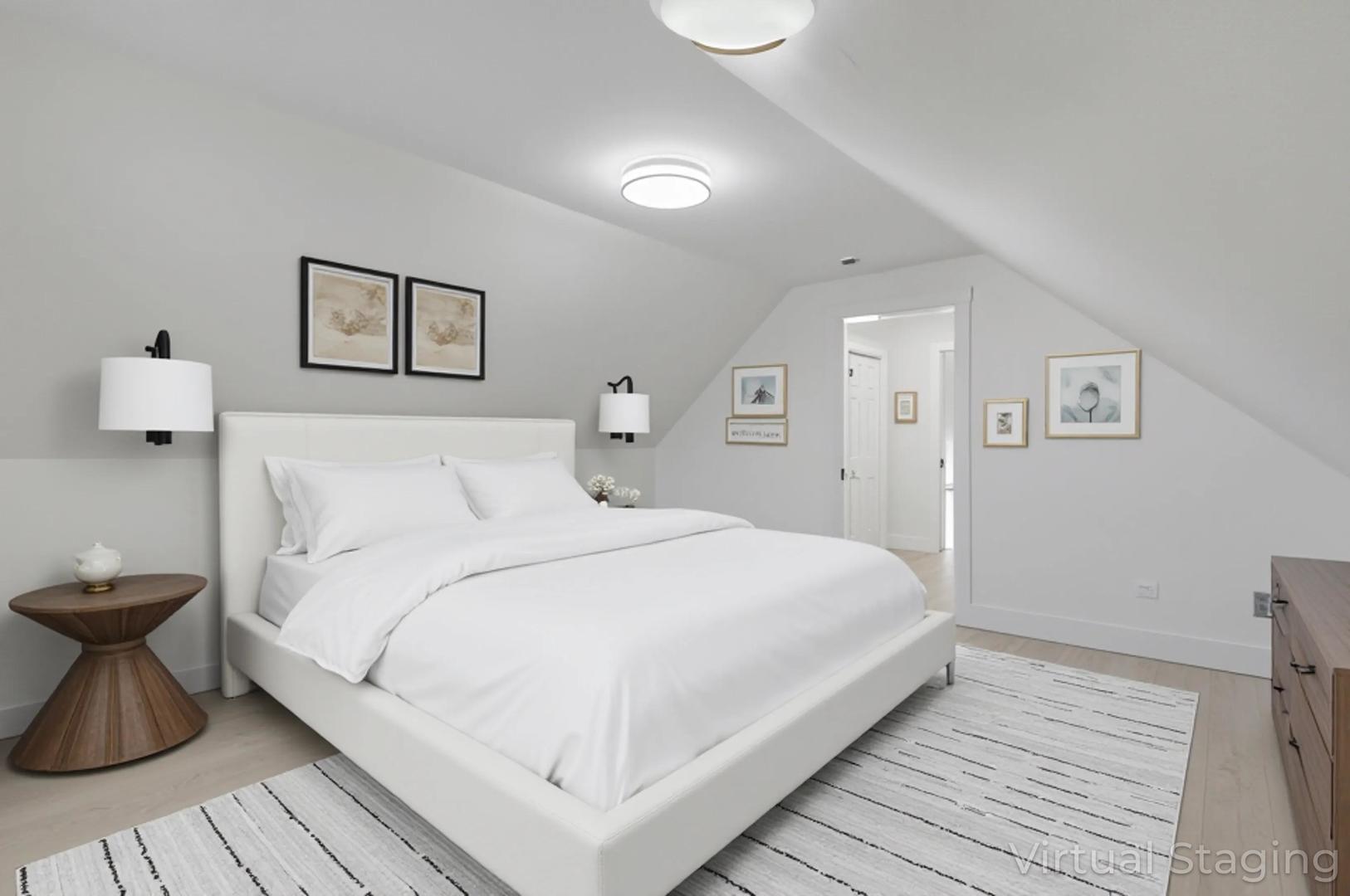 7230 South Avers Avenue Chicago, IL 60629 - Photo 20 of 44 a large white bed in a white room