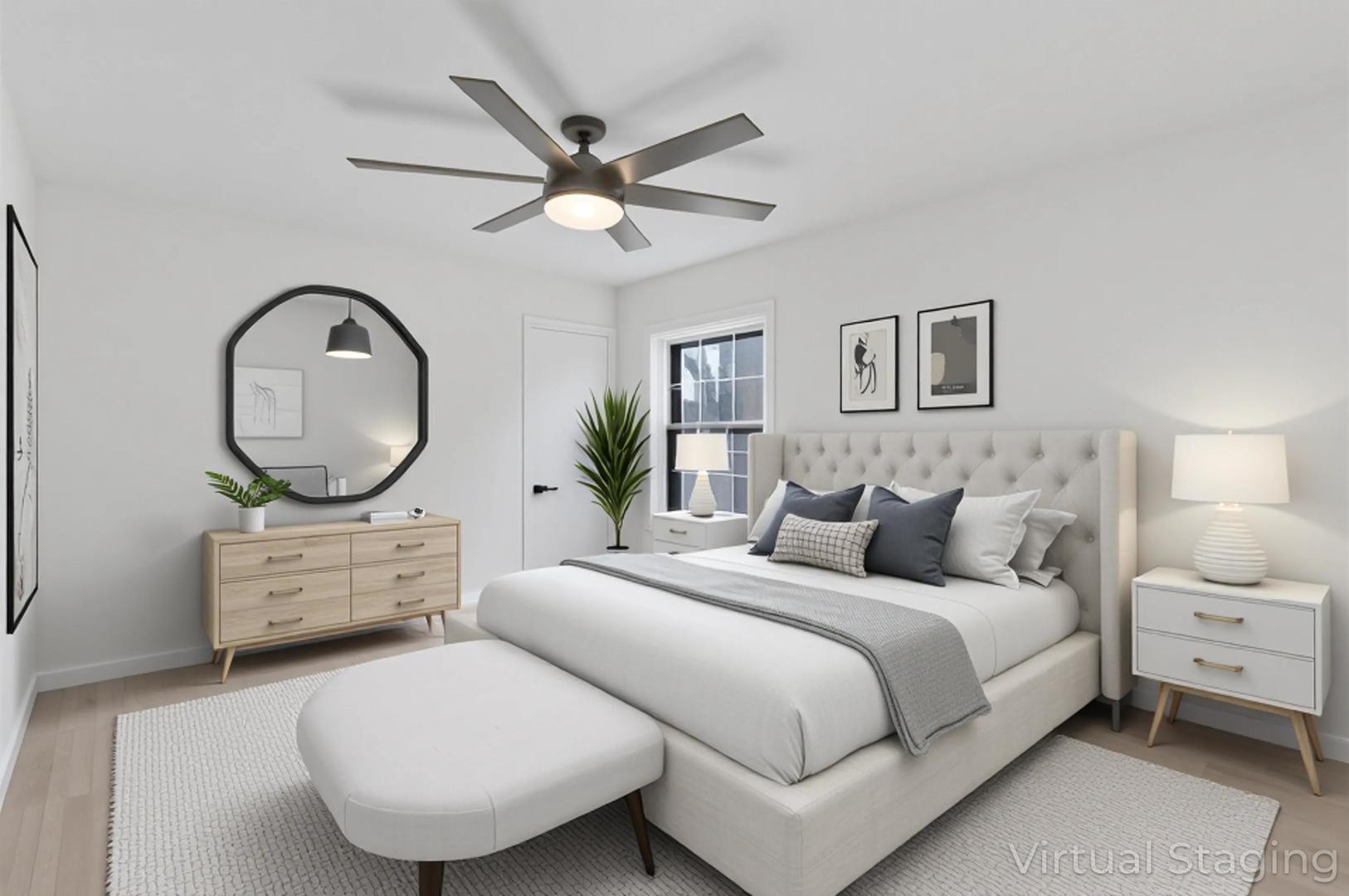 7230 South Avers Avenue Chicago, IL 60629 - Photo 24 of 44 a bedroom with bed and a large mirror