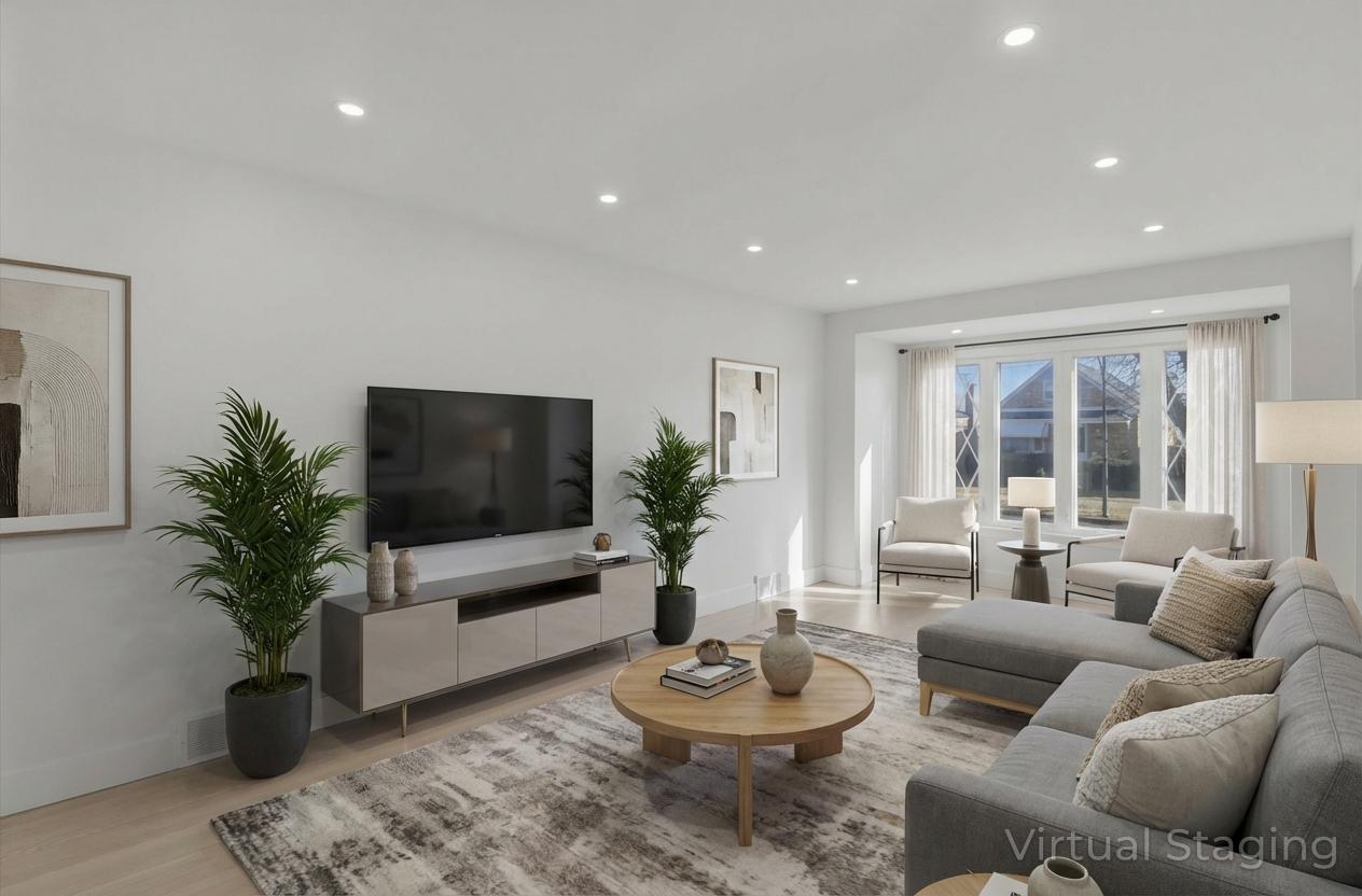 7230 South Avers Avenue Chicago, IL 60629 - Photo 3 of 44 a living room with furniture and a potted plant