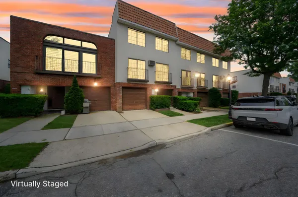 a house view with a garden space