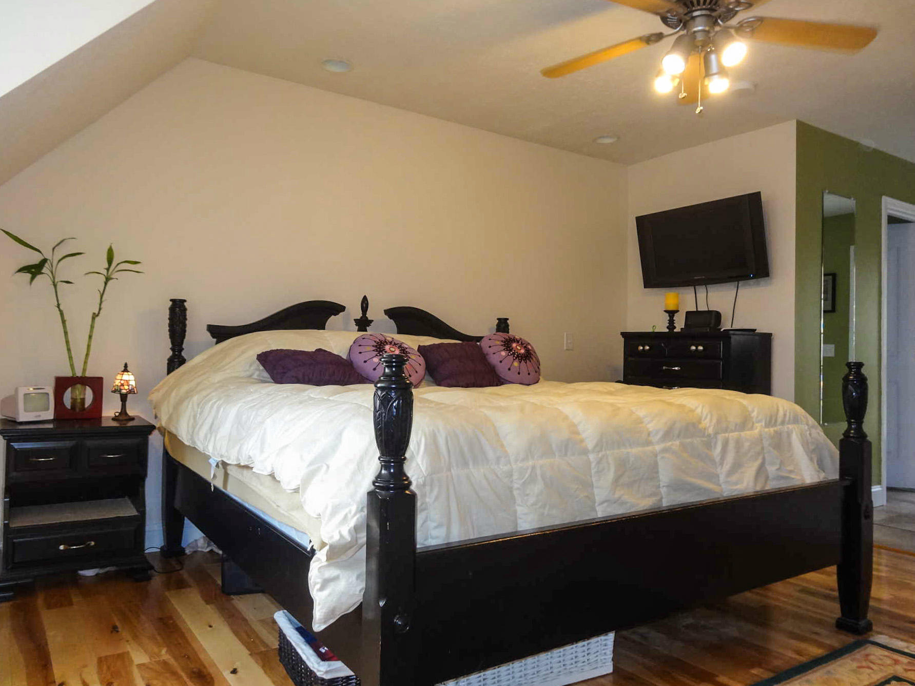 749 Isolane Road Callaway, VA 24067 - Photo 25 of 38 a bedroom with a bed and a flat screen tv