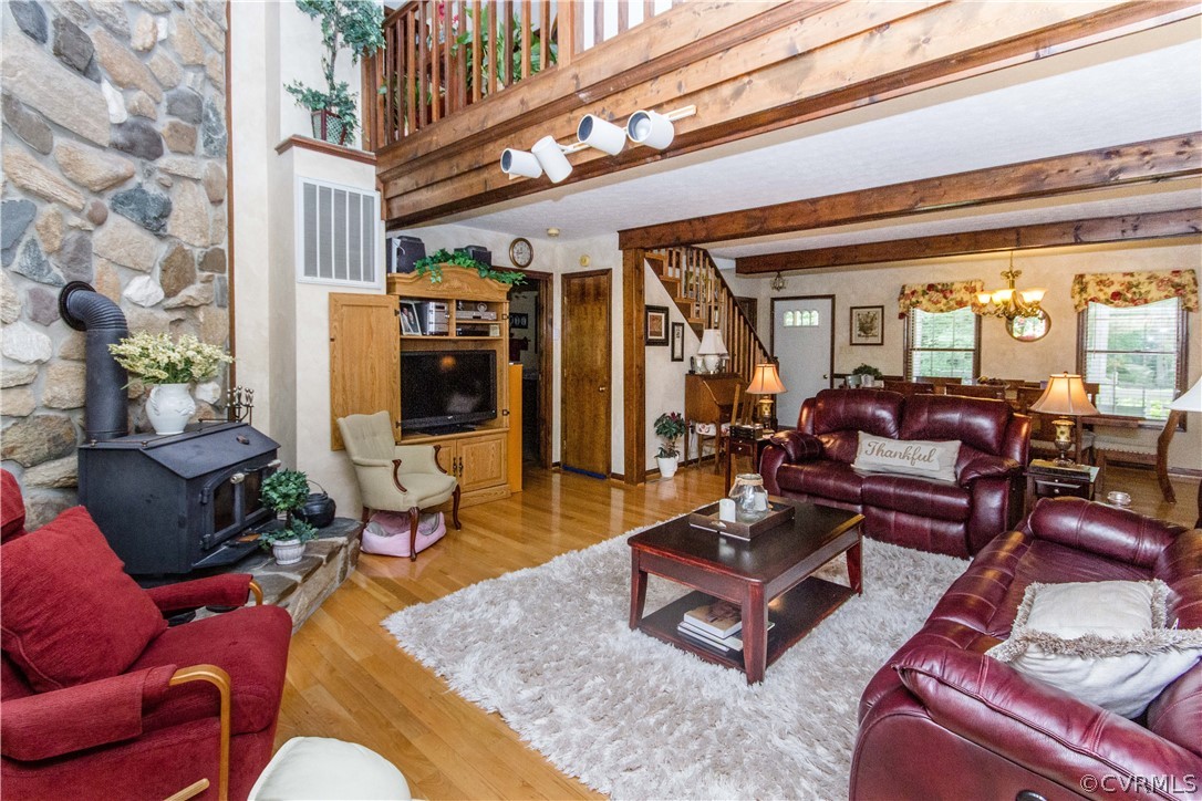 19059 Stokes Road Yale, VA 23897 - Photo 6 of 50 Living/dining room in main home with beautiful sto