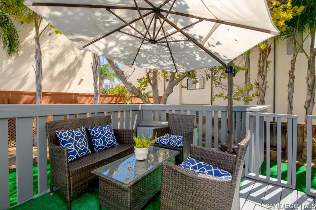 a outdoor living with furniture