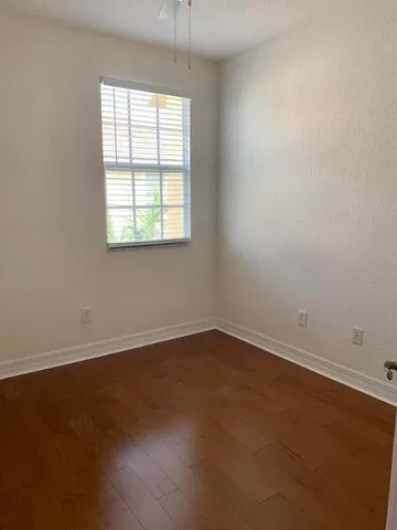 an empty room with a window