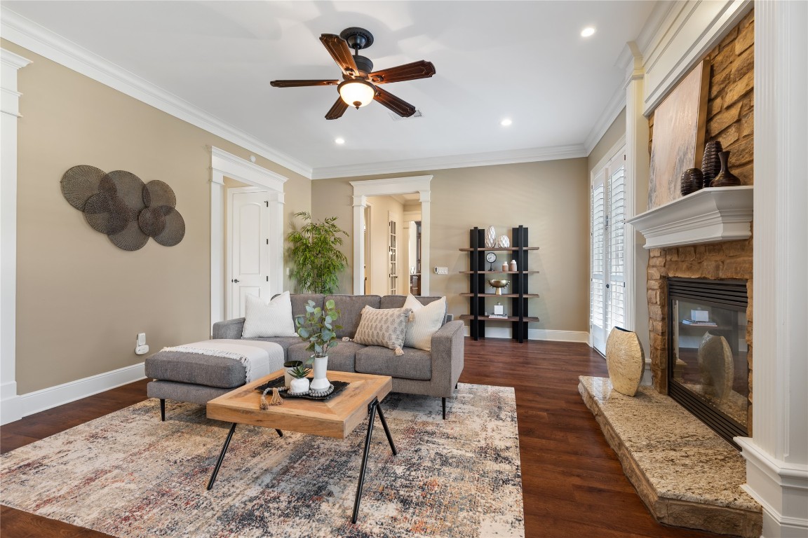 3507 Bachelor Gulch Leander, TX 78641 - Photo 7 of 38 a living room with furniture and wooden floor
