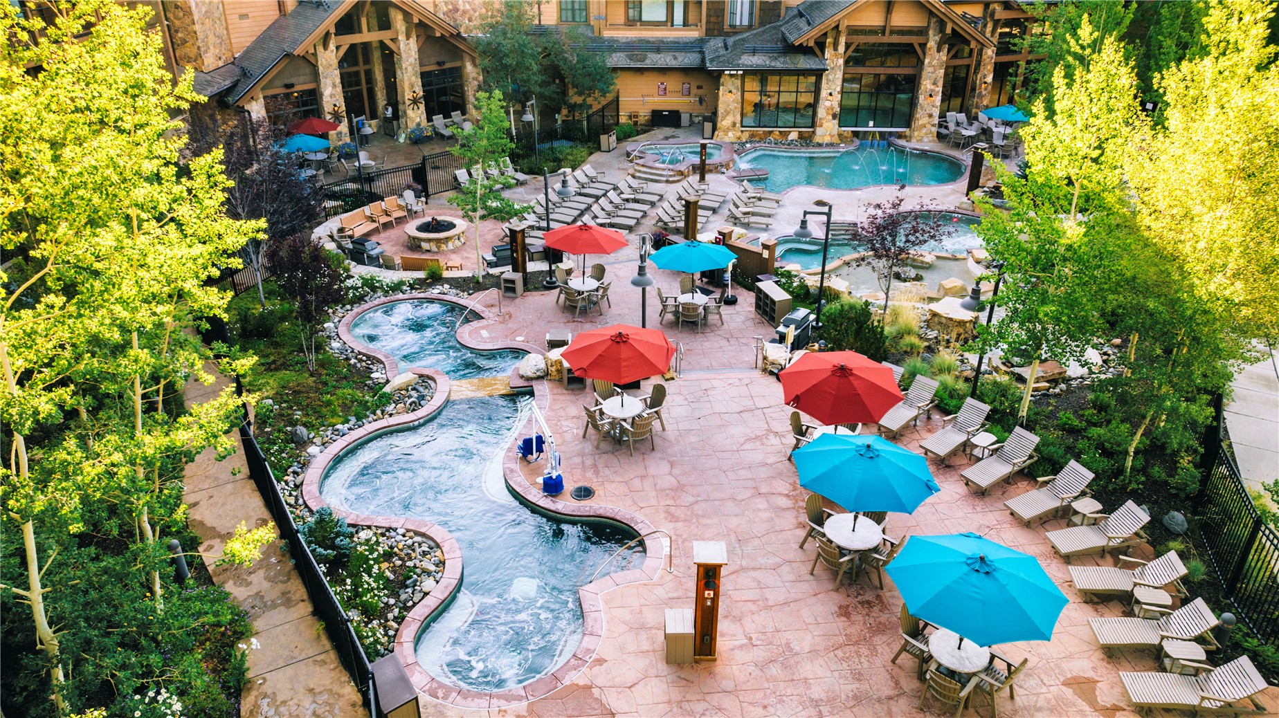 1979 Ski Hill Road, Unit COLORADO Breckenridge, CO 80424 - Photo 8 of 15 Aerial view of a pool area