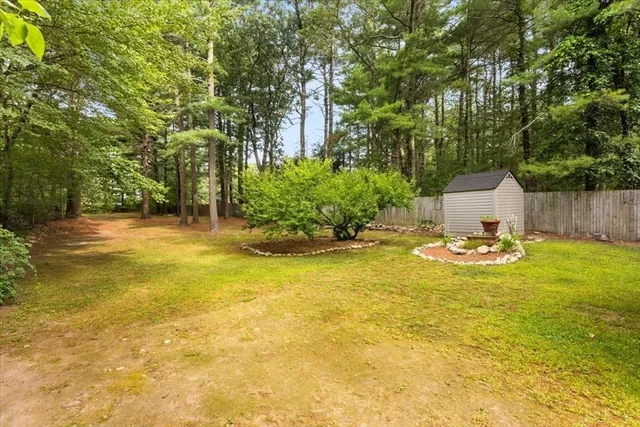 a view of an outdoor space and swimming pool