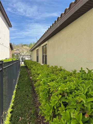 a view of a room with a large window
