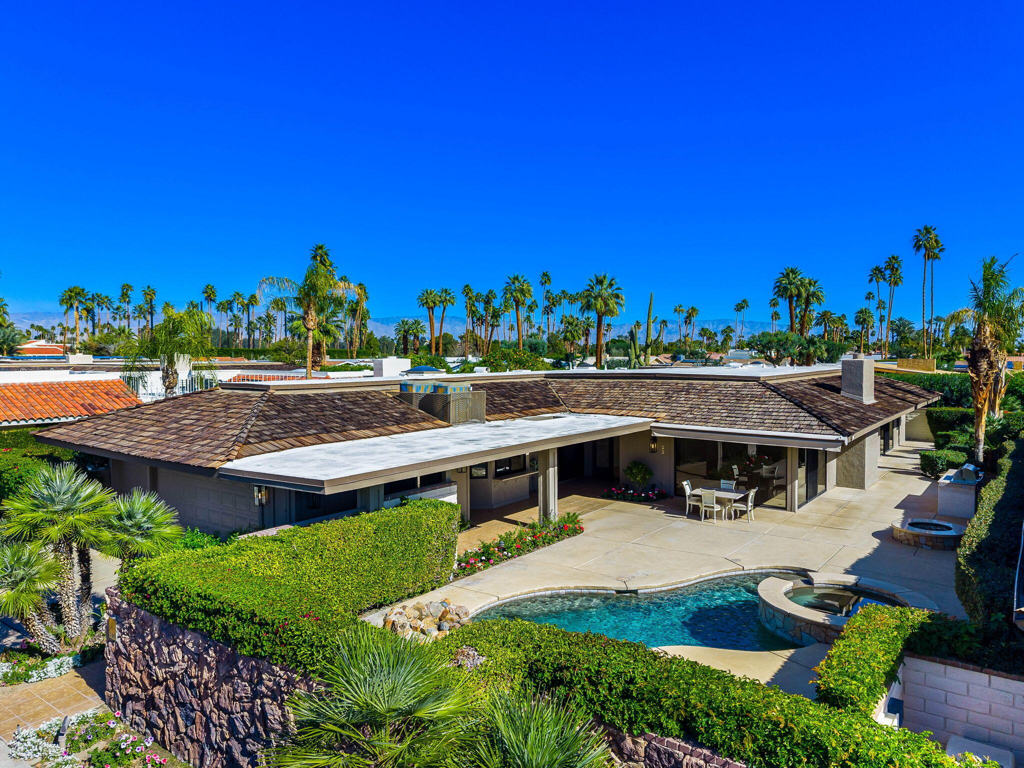 146 Yale Drive Rancho Mirage, CA 92270 - Photo 52 of 63 Aerial Pool