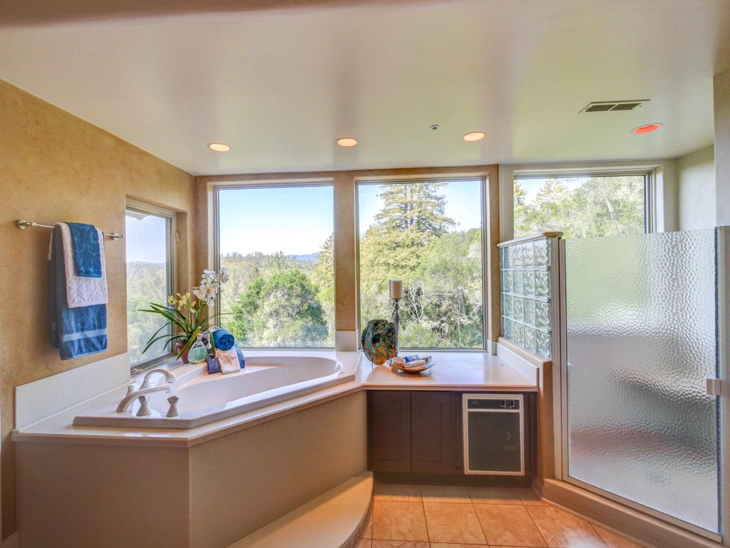 631 Quail Run Road Aptos, CA 95003 - Photo 21 of 39 a view of kitchen with kitchen island a sink and a large window