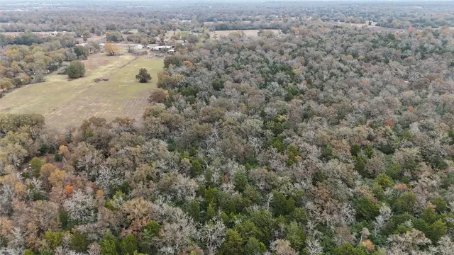 an aerial view of house with yard and mountain view in back