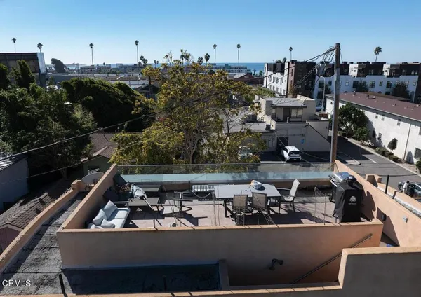 a view of outdoor space with seating area