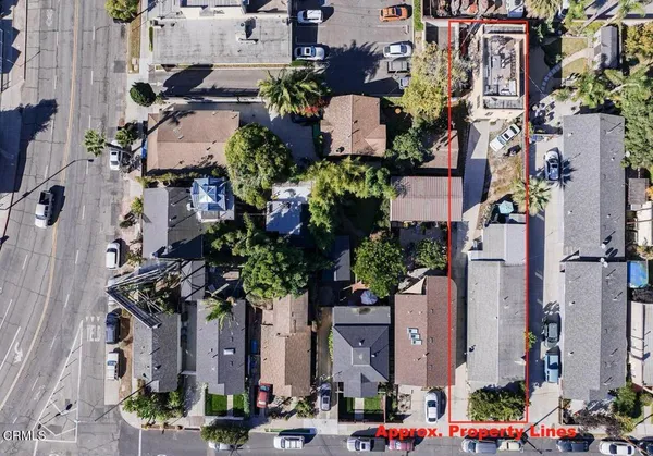 an aerial view of multiple house