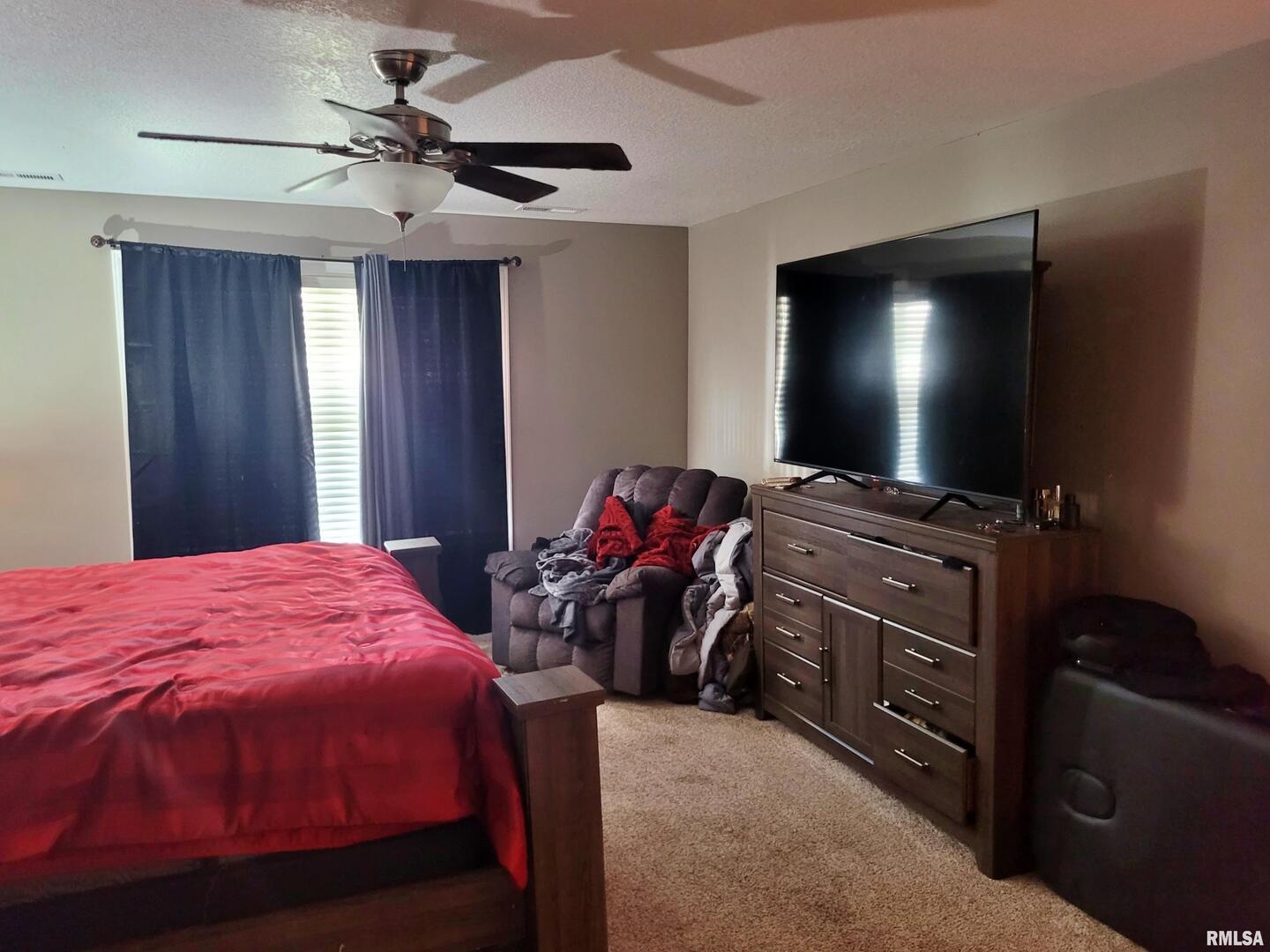 42 County Line Road Grand Chain, IL 62941 - Photo 21 of 40 a bedroom with a bed and a flat screen tv