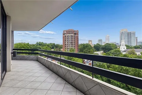a view of balcony with city view