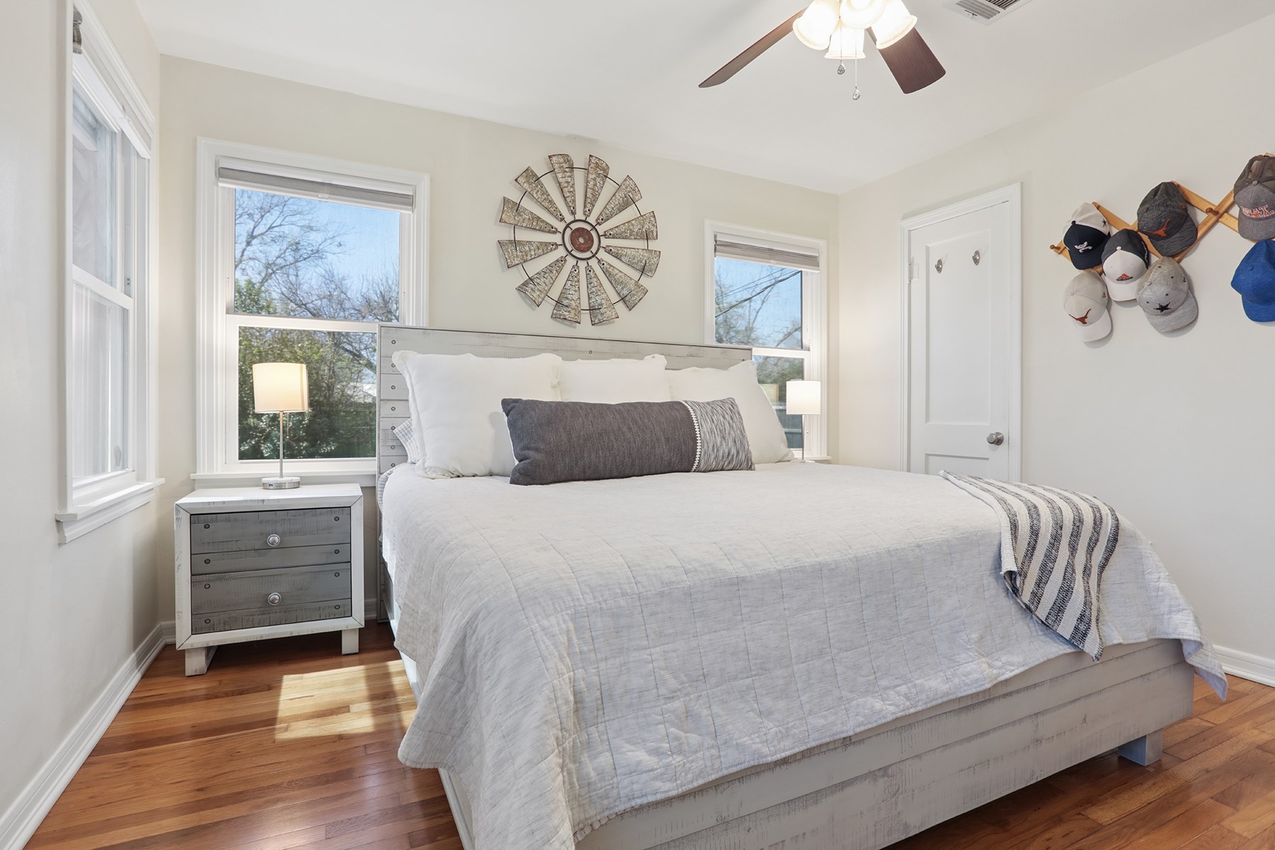 2210 Monticello Road Temple, TX 76501 - Photo 17 of 34 Bedroom featuring hardwood / wood-style floors and ceiling fan