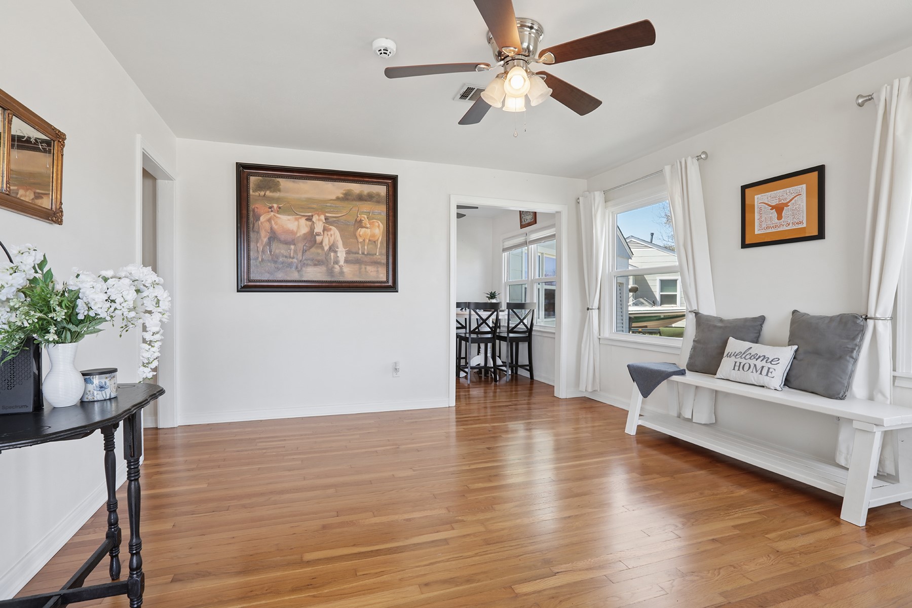 2210 Monticello Road Temple, TX 76501 - Photo 2 of 34 Sitting room featuring light wood-type flooring and a ceiling fan
