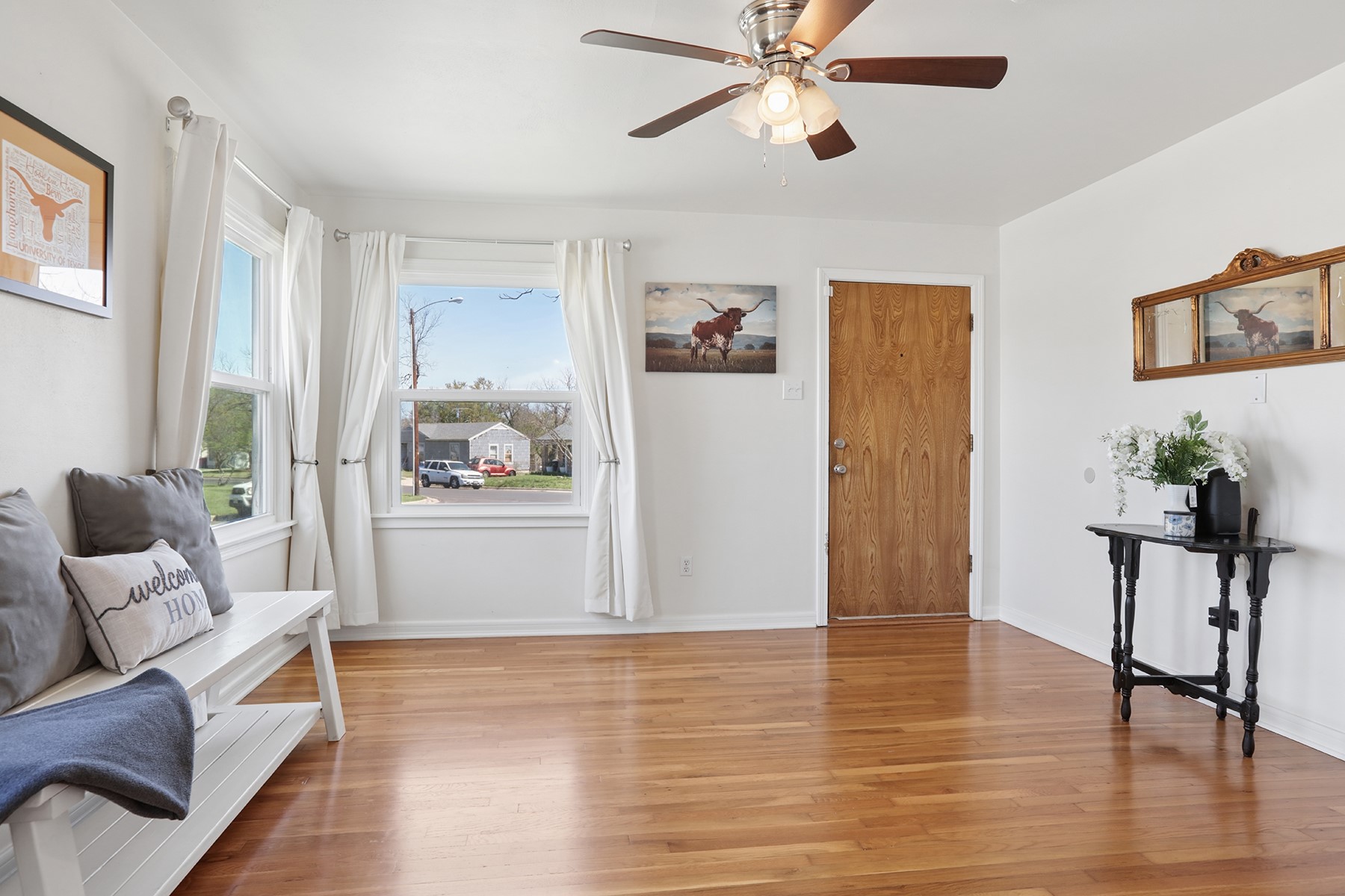2210 Monticello Road Temple, TX 76501 - Photo 4 of 34 Sitting room with wood finished floors and a ceiling fan