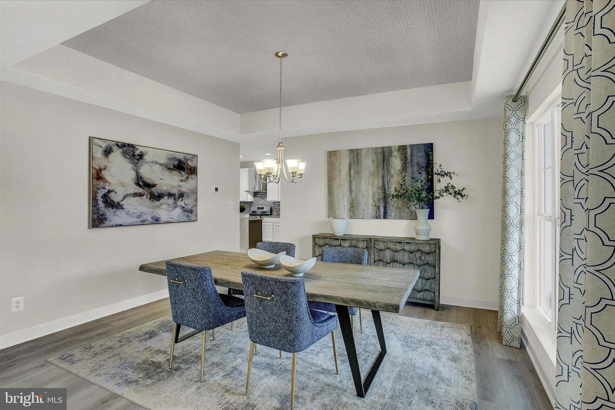 Tbd Tbd White Spruce Way Conowingo, MD 21918 - Photo 6 of 23 a dining room with furniture a rug and a chandelier