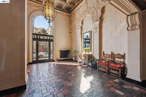 a view of a hallway with a elevator