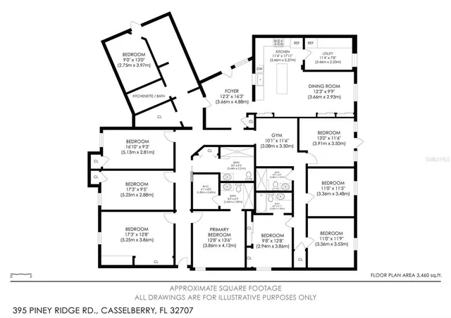 a black and white photo of a living room