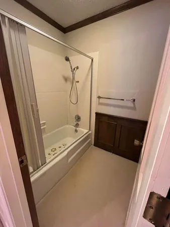 a front view of a house with a door