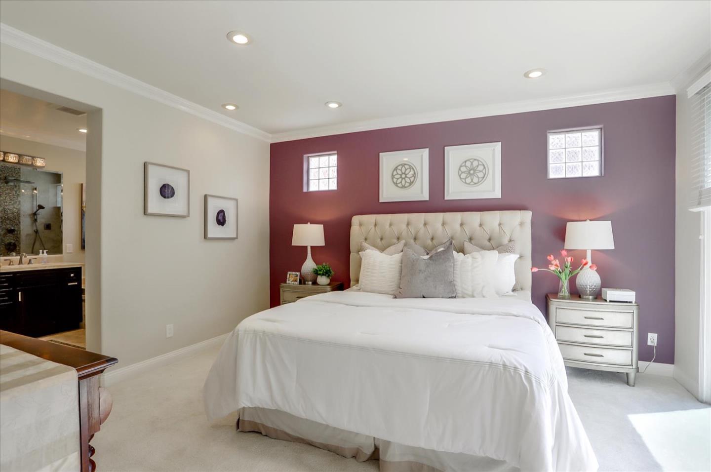 5889 Killarney Circle San Jose, CA 95138 - Photo 26 of 68 a bedroom with a bed and a lamp with wooden floor