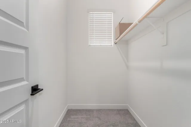 a view of a room with a window