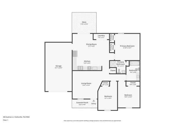 $1,400 | 283 Audrea Lane, Clarksville, TN 37042