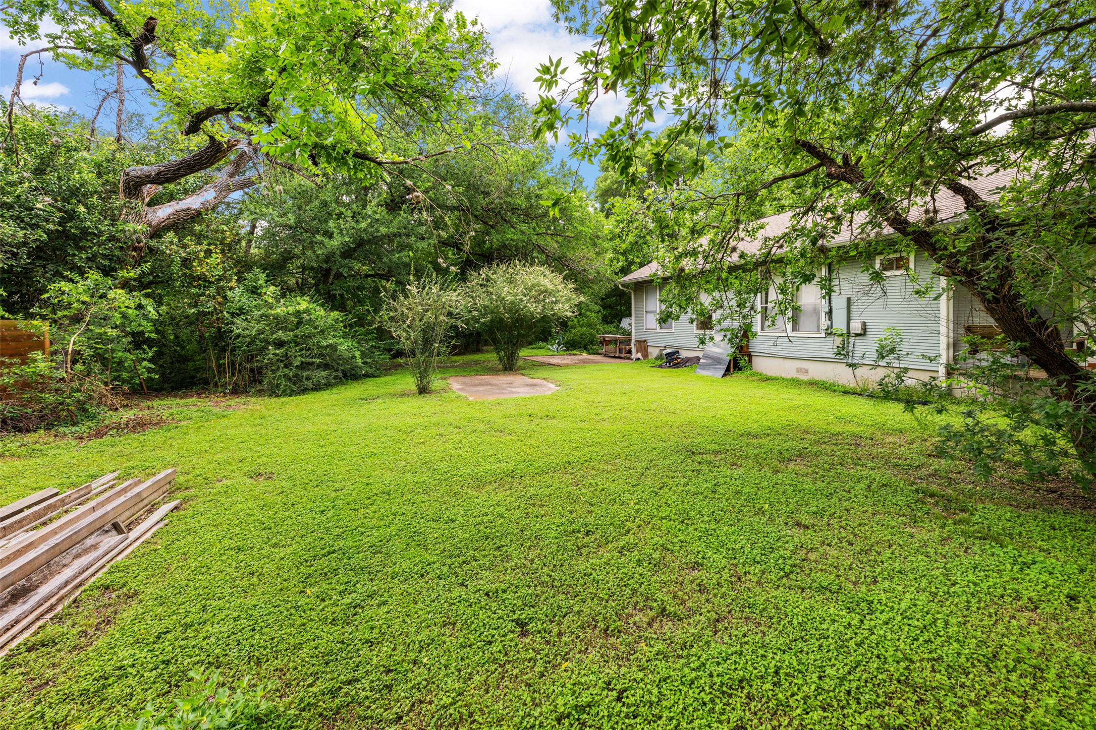 1132 Eleanor Street Austin, TX 78721 - Photo 5 of 14 A spacious, verdant yard provides ample outdoor living space.