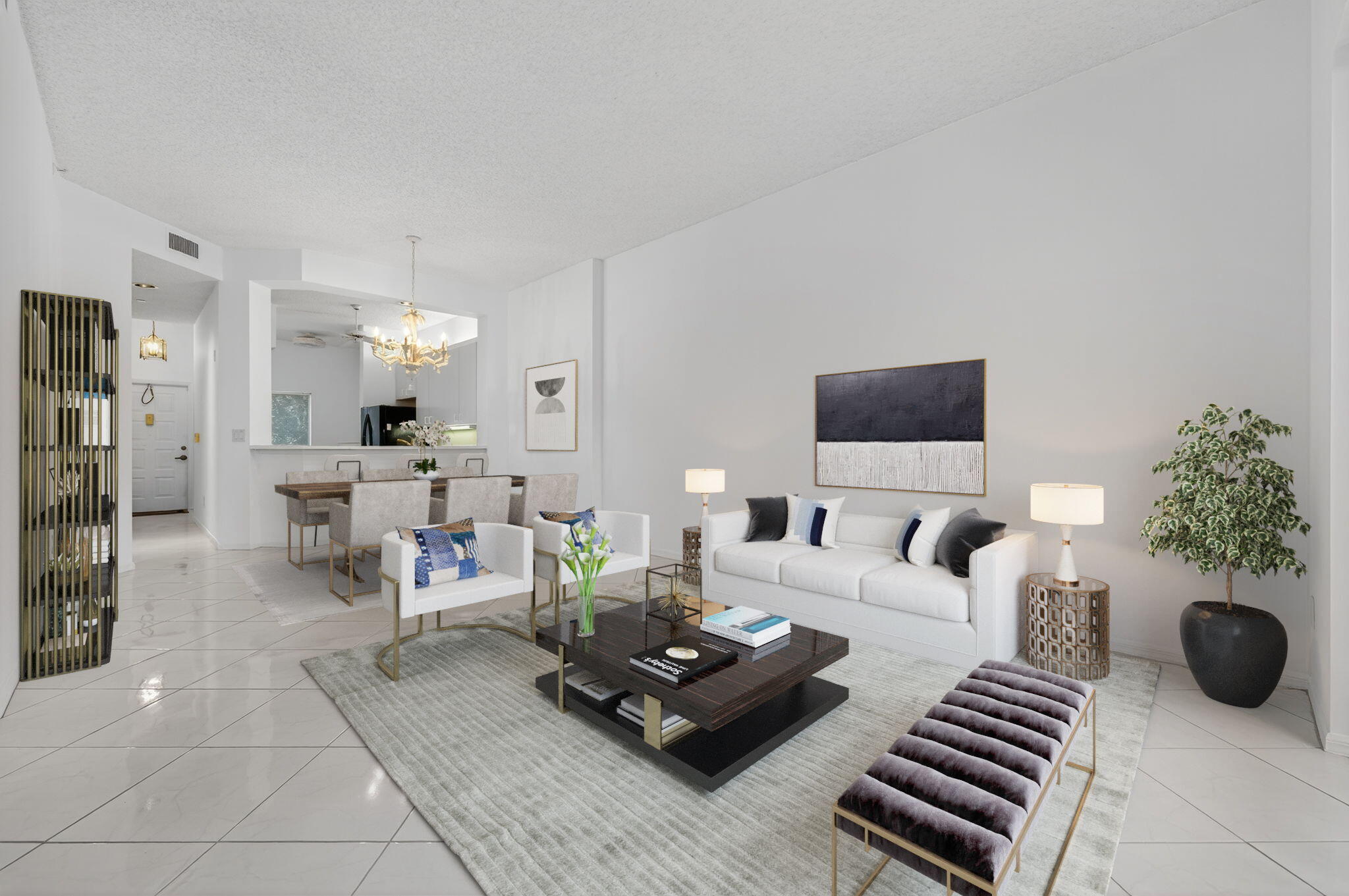 9599 Weldon Circle, Unit A412 Tamarac, FL 33321 - Photo 8 of 39 Living Room & Dining Room