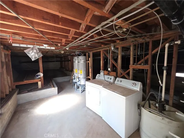 a view of a storage room with shelves