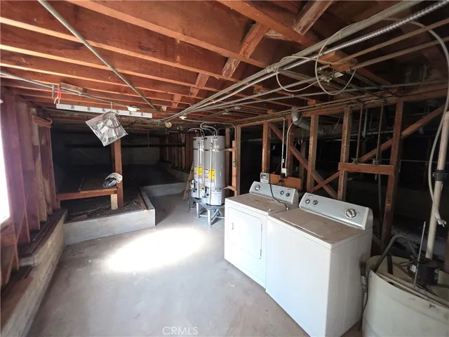 a close view of water heater room