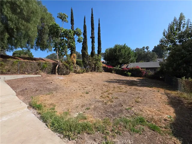 a view of backyard with green space