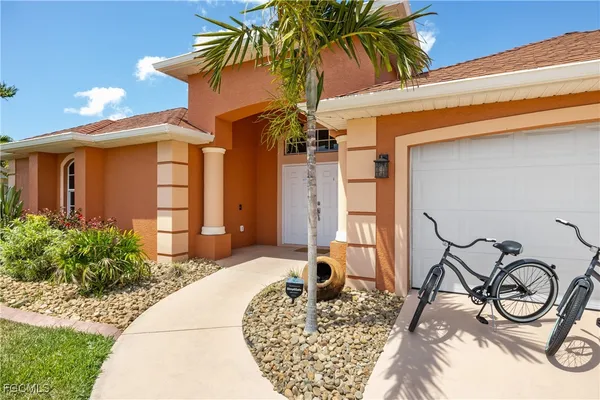 a front view of a house