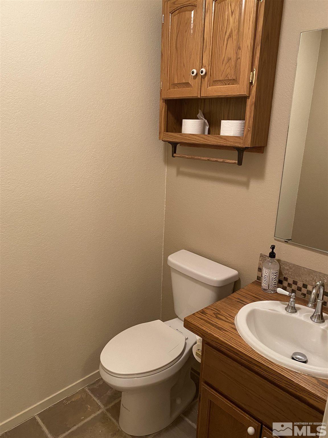 3380 Adler Court Reno, NV 89503 - Photo 6 of 30 a bathroom with a sink a toilet and a mirror