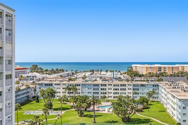 a view of a city with tall buildings